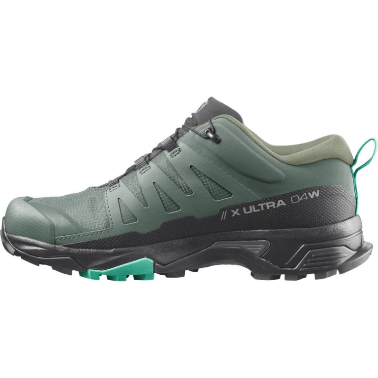 Green / Black Salomon X Ultra 4 GTX Women's Hiking Shoes | PH 20756L